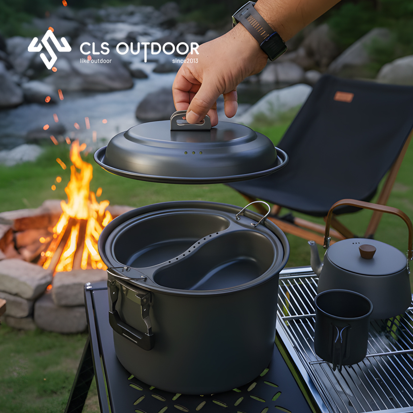 Camping Cooking Set Large - Набор для приготовления пищи на пару