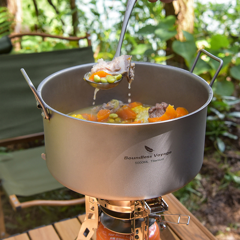 Mess Kit Titanium - Титановая кастрюля Boundless Voyage л, портативная