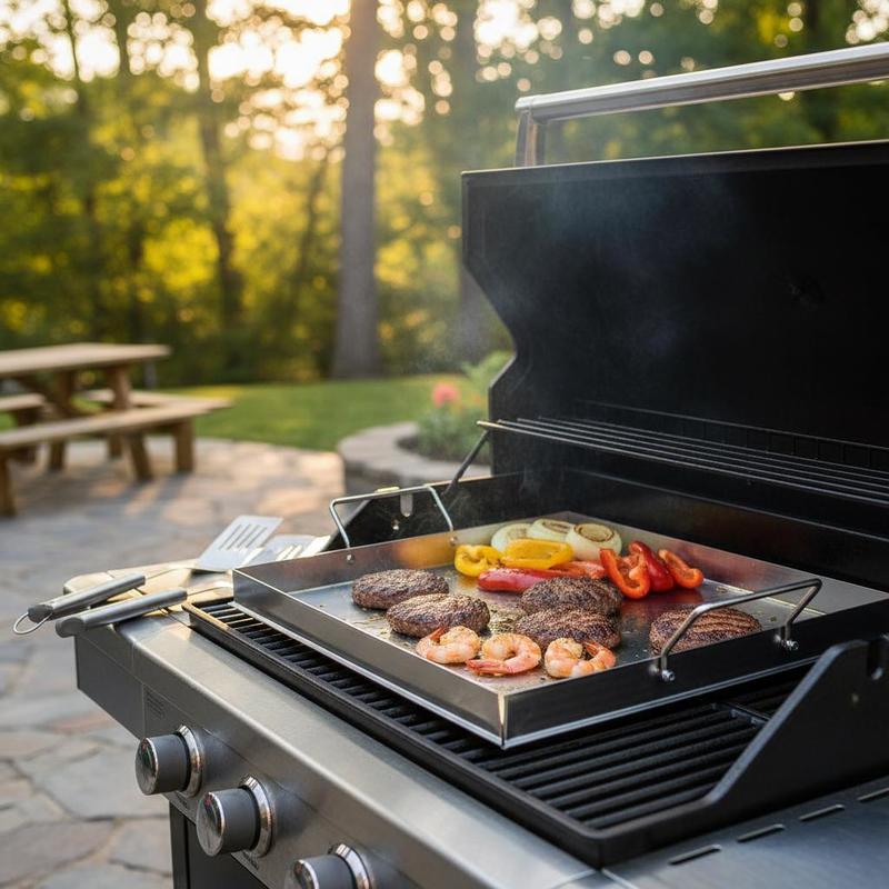 Camping Cooking Top - Универсальная плоская сковорода-гриль 18x16 дюймов для