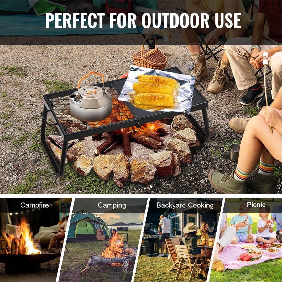Camping Cooking Over Fire - Складной гриль для костра из прочной