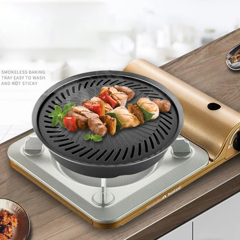 Camping Cooking Top - Корейский антипригарный поднос для барбекю, уличная