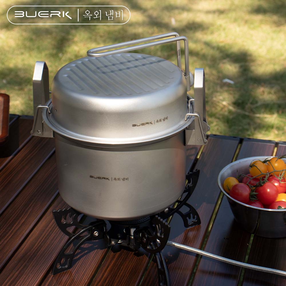 Camping Cooking Set Large - Многофункциональный набор походной посуды BUERK: кастрюля-пароварка