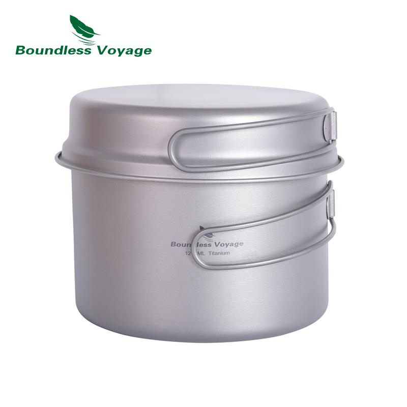 Camping Cooking Set Large - Титановая кастрюля Boundless Voyage и сковорода,