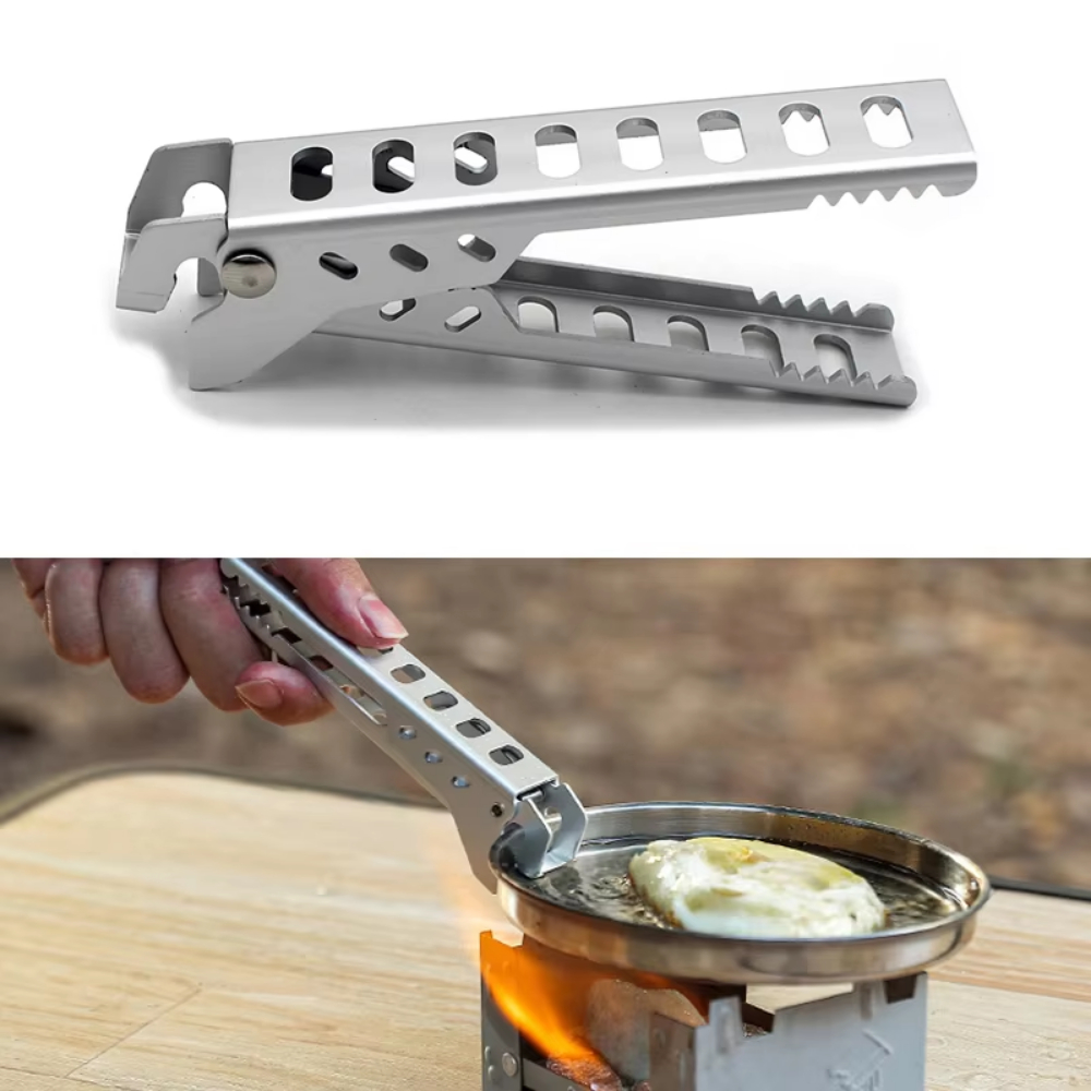 Camping Cooking Utensil Holder - Открытый алюминиевый зажим из анти-горячего сплава,