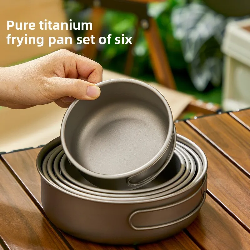 Mess Kit Titanium - Титановый уличный набор кастрюль для пикника,