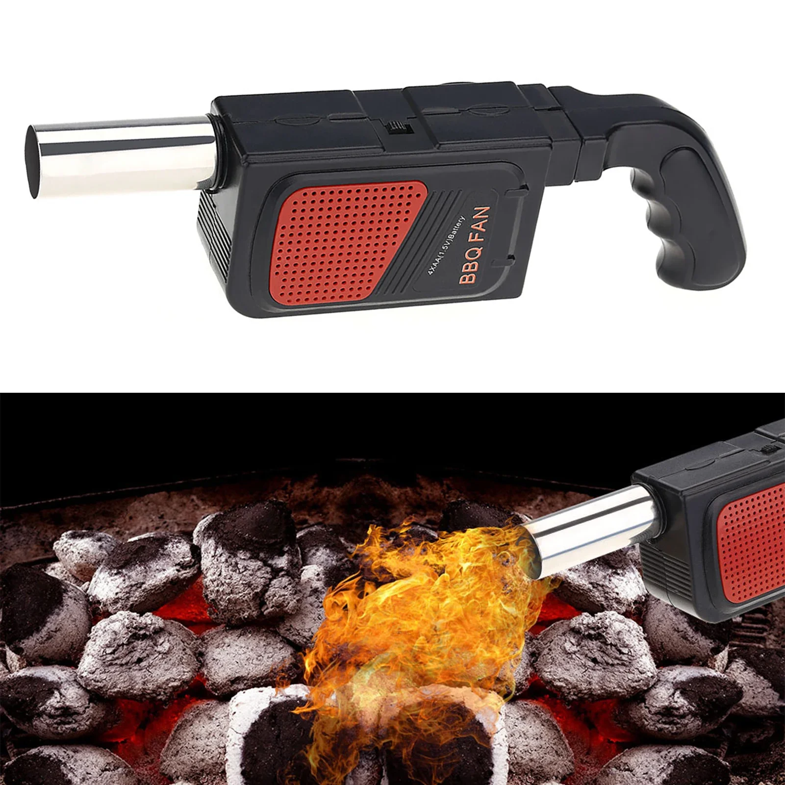 Camping Cooking Accessories - Портативный ручной электрический вентилятор-воздуходувка для барбекю,