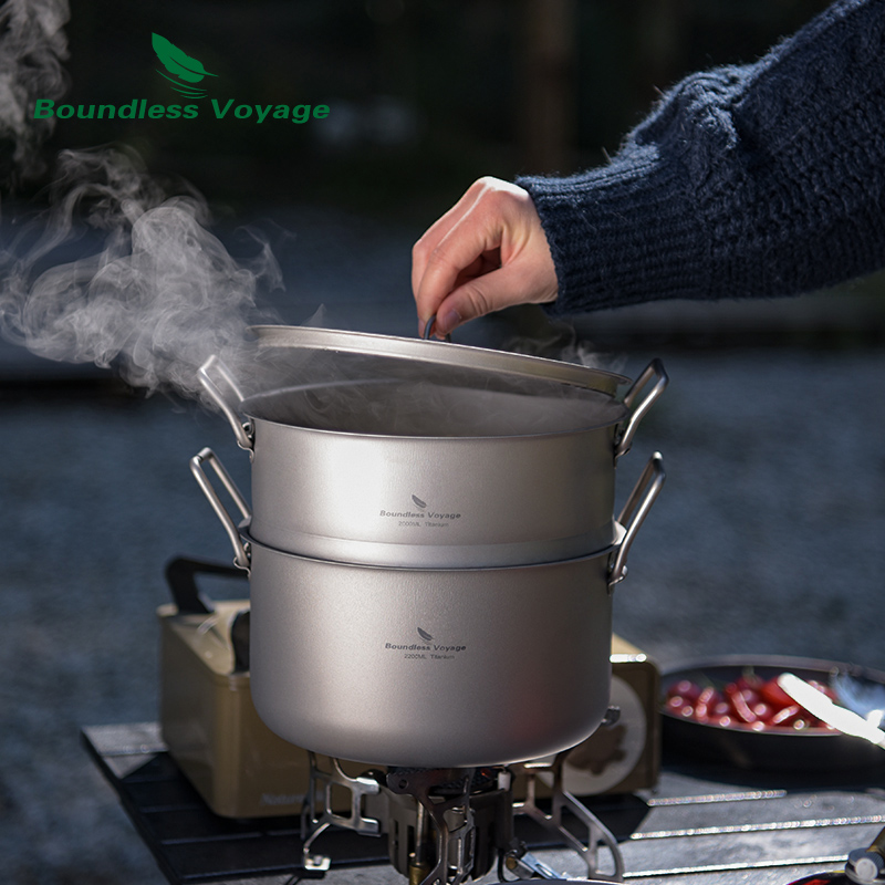 Титановая паровая кастрюля Bou – обзор и цена Mess Kit Titanium