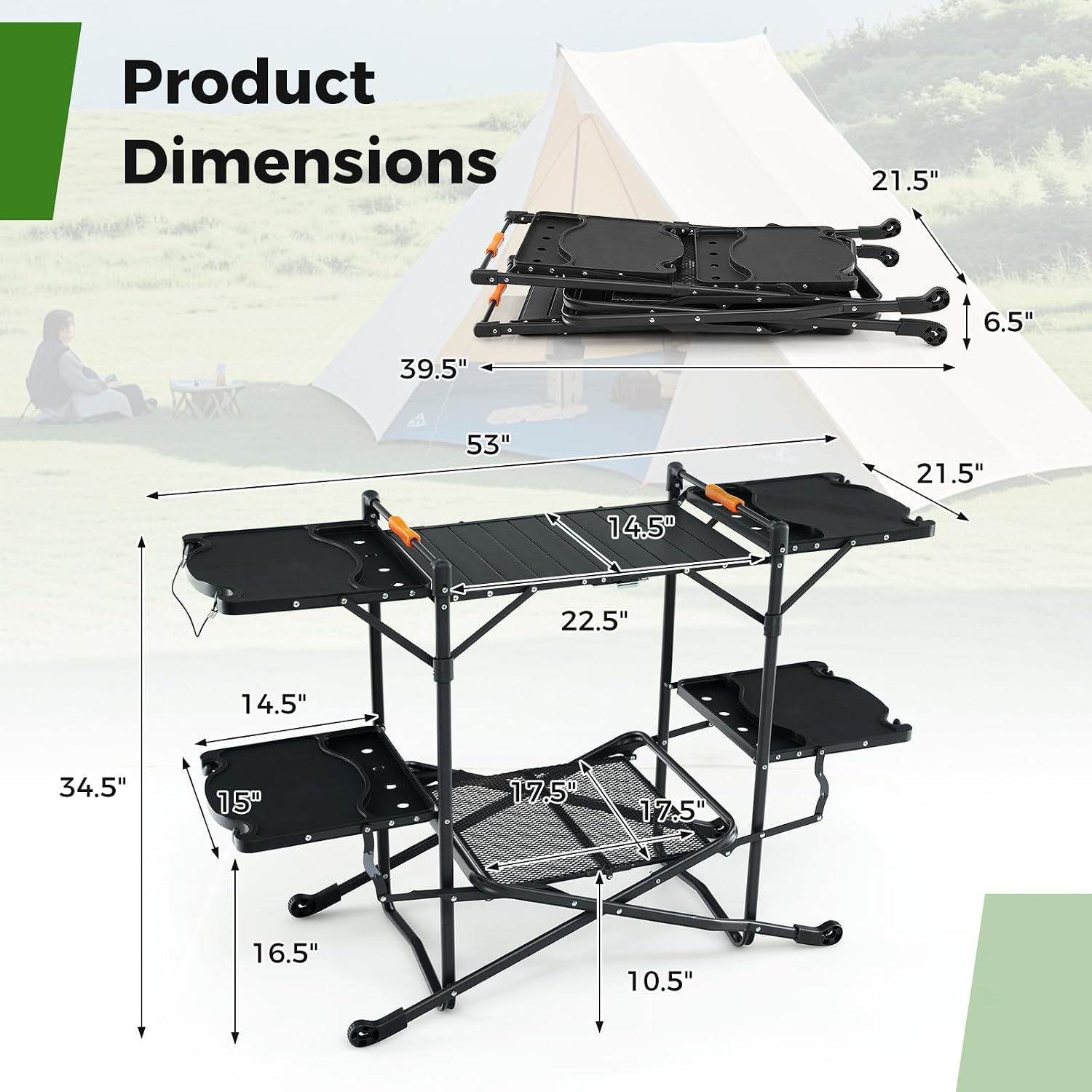 Портативный складной стол для  – обзор и цена Camping Cooking Top