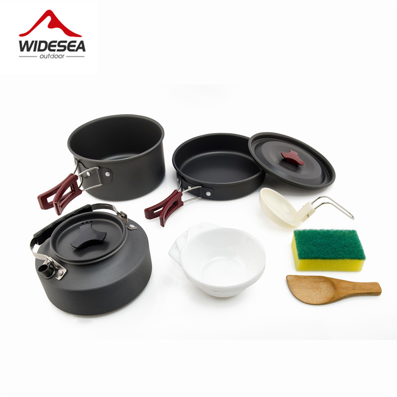 Набор посуды Widesea для кемпи – обзор и цена Camping Cooking Kit Box