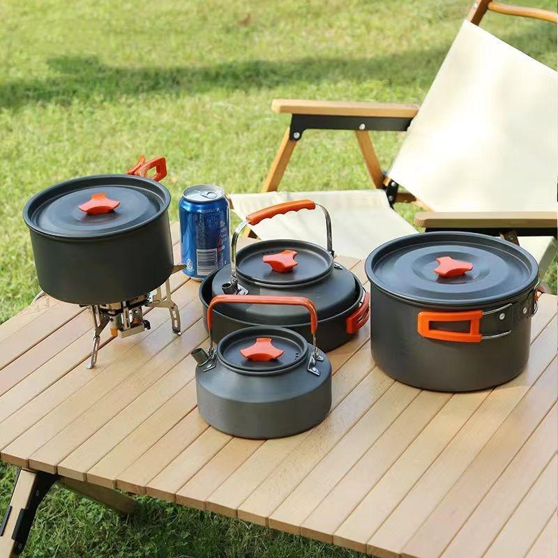 Портативный алюминиевый набор  – обзор и цена Camping Cooking Set Large