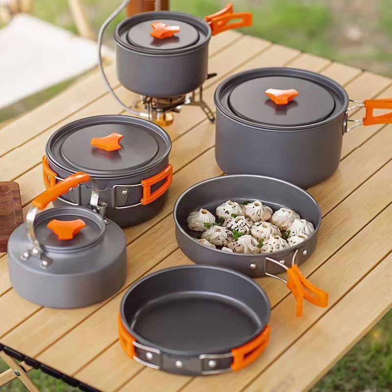 Портативный алюминиевый набор  – обзор и цена Camping Cooking Set Large
