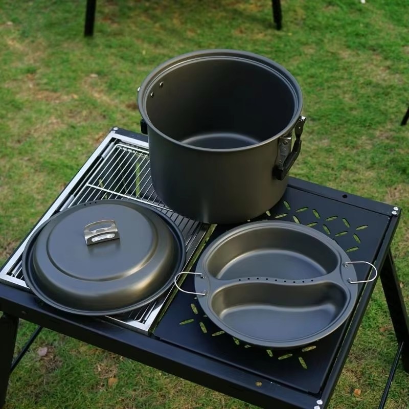 Набор походной посуды из алюми – обзор и цена Camping Cooking Set Large