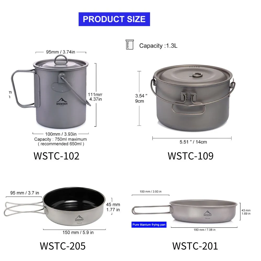 Коллекция AliExpress Widesea п – обзор и цена Camping Cooking Set Large